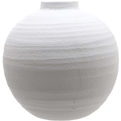 Tiber Ceramic Matte White Large Vase