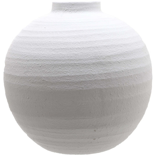 Tiber Ceramic Matte White Large Vase