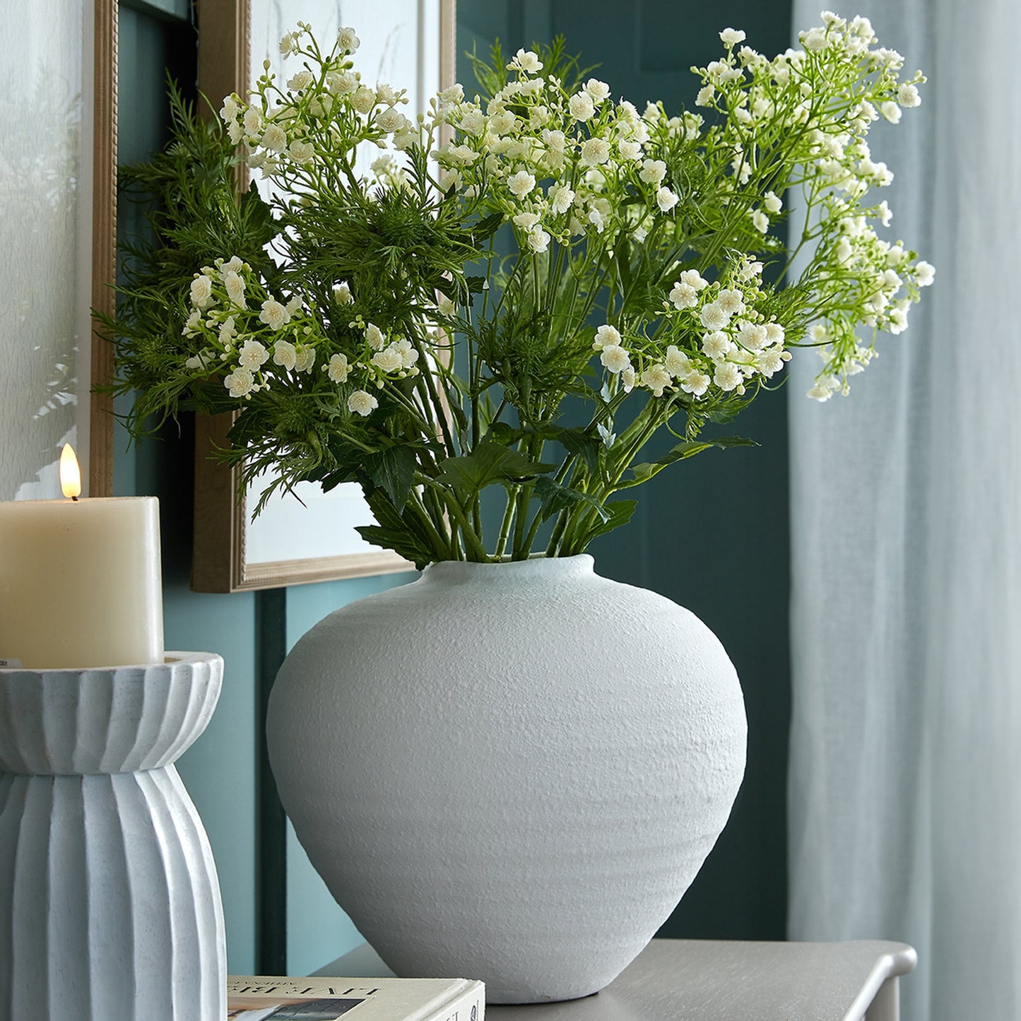 Regola Ceramic Matte White Large Vase