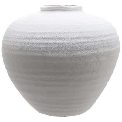 Regola Ceramic Matte White Large Vase