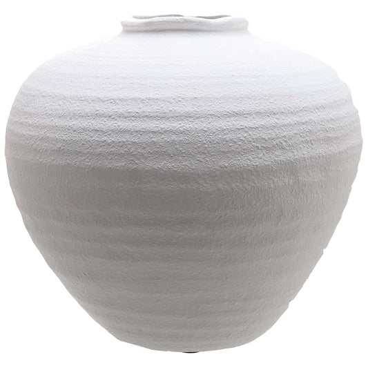 Regola Ceramic Matte White Large Vase