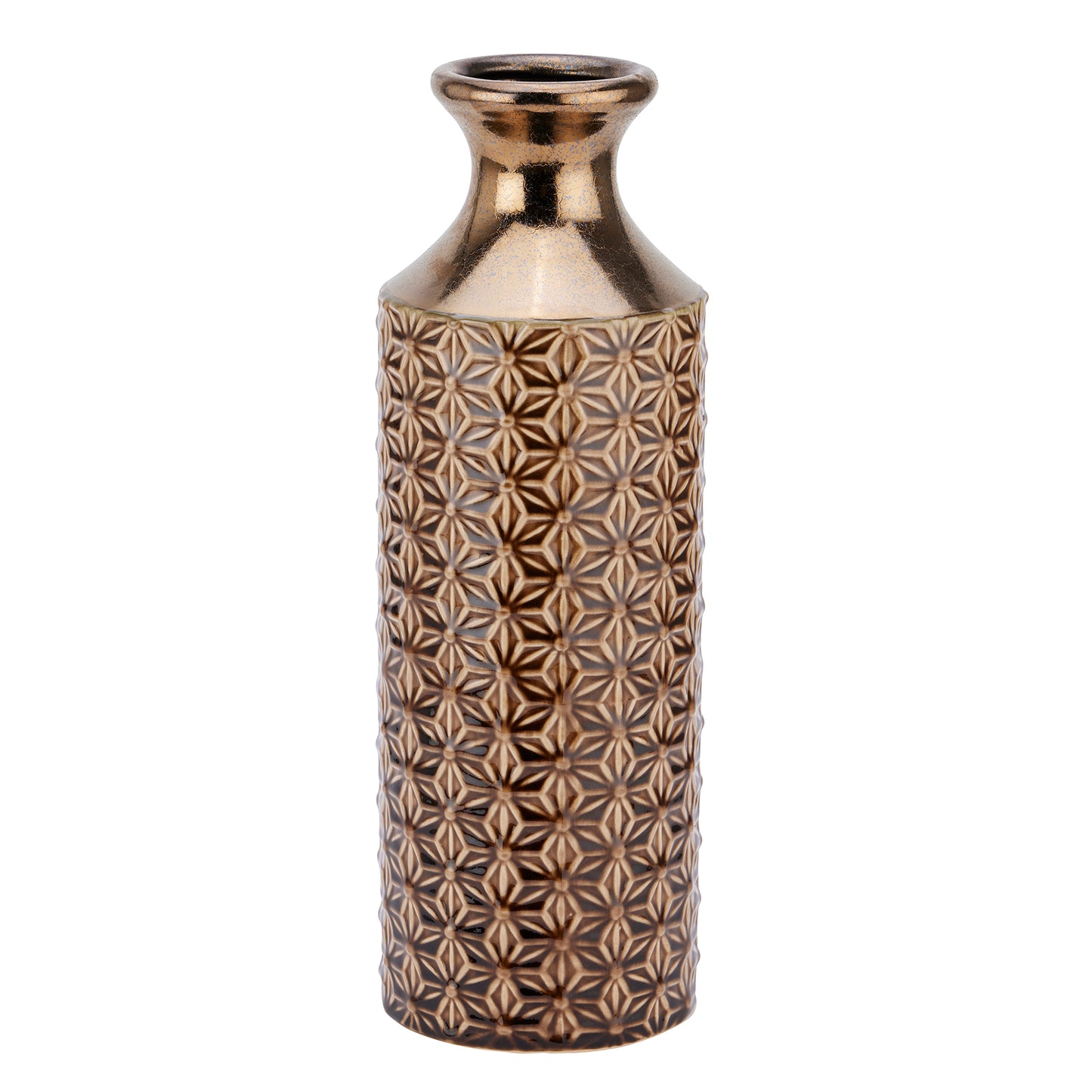 Seville Caramel Fluted Vase