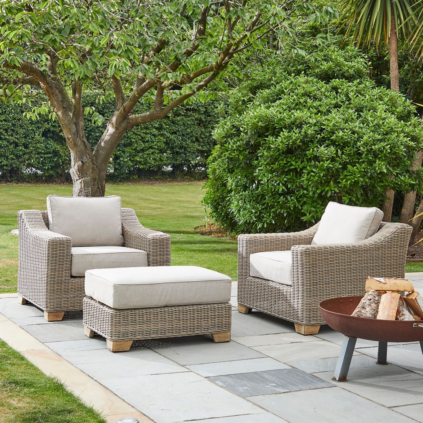 Capri Outdoor Foot Stool