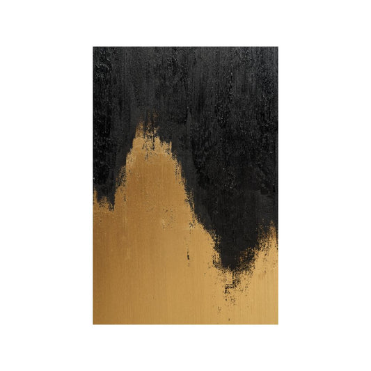 Frameless Canvas Black or White and Gold Abstract
