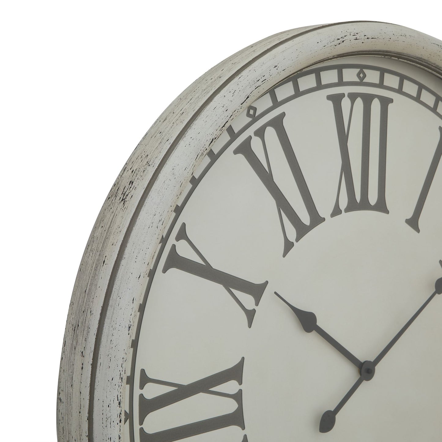 Embossed With Glass Wall Clock