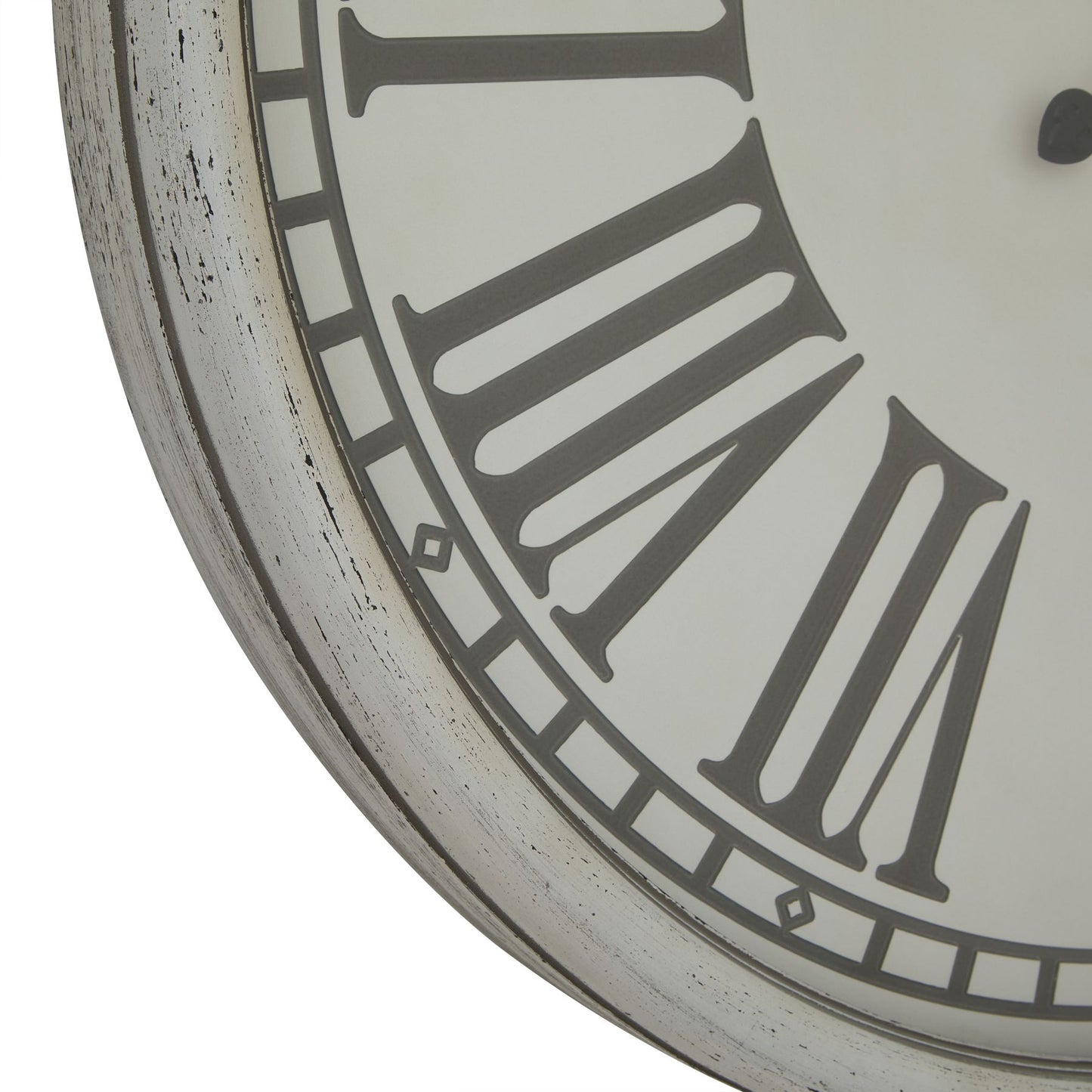 Embossed With Glass Wall Clock