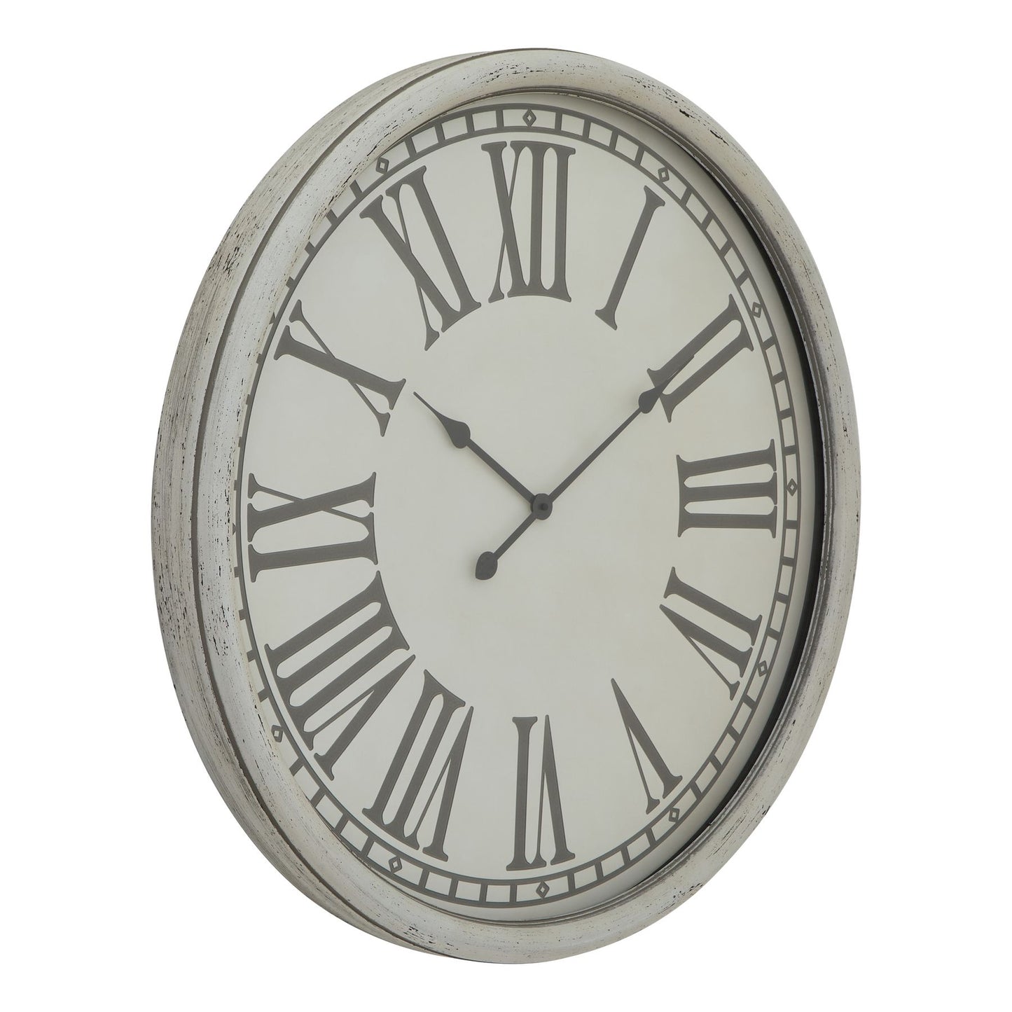 Embossed With Glass Wall Clock