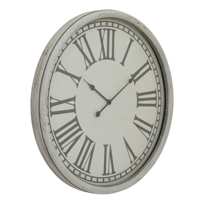 Embossed With Glass Wall Clock