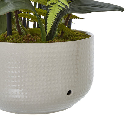 White Orchid Large In Ceramic Pot