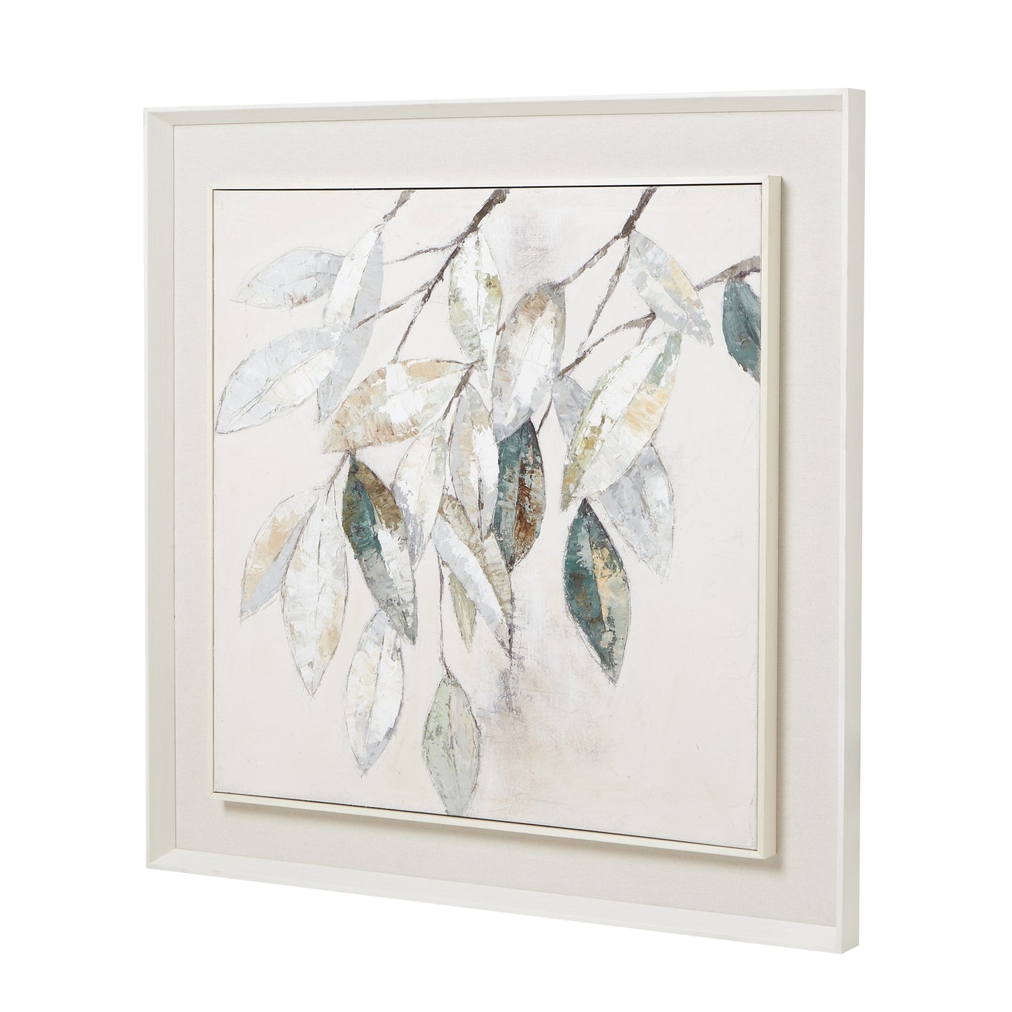 Dolce Mottle Leaf Framed Canvas Wall Art