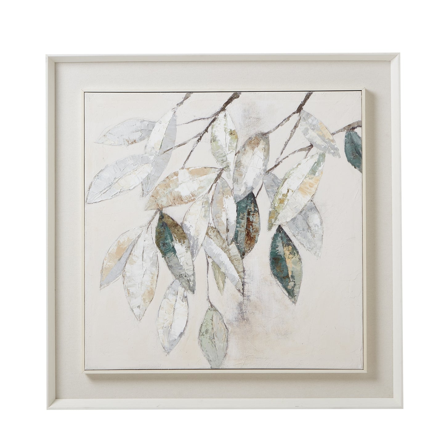 Dolce Mottle Leaf Framed Canvas Wall Art