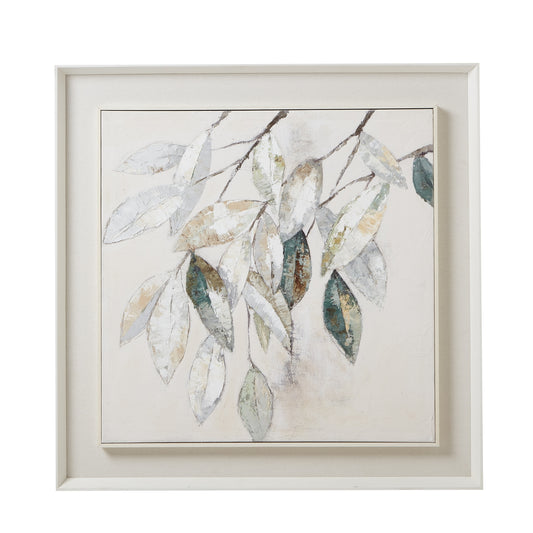 Dolce Mottle Leaf Framed Canvas Wall Art