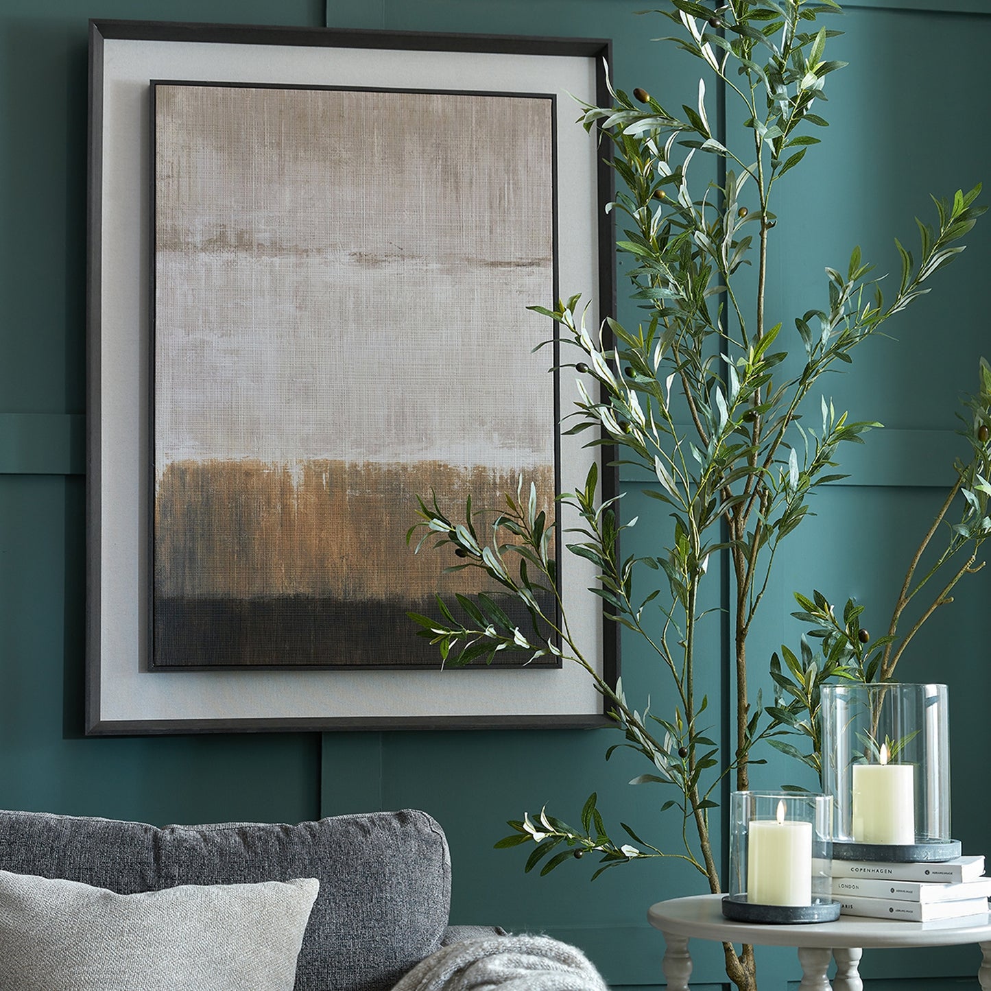 Moderno Extra Large Linen Framed Wall Art