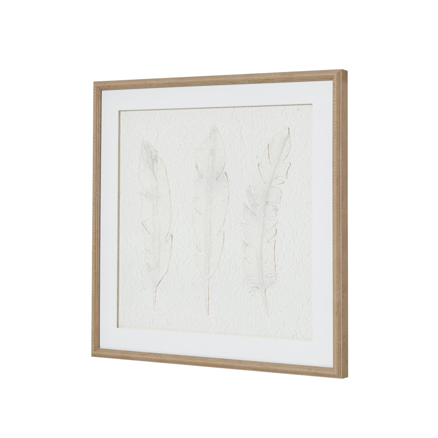 Solli White Feathers Framed Canvas Wall Art