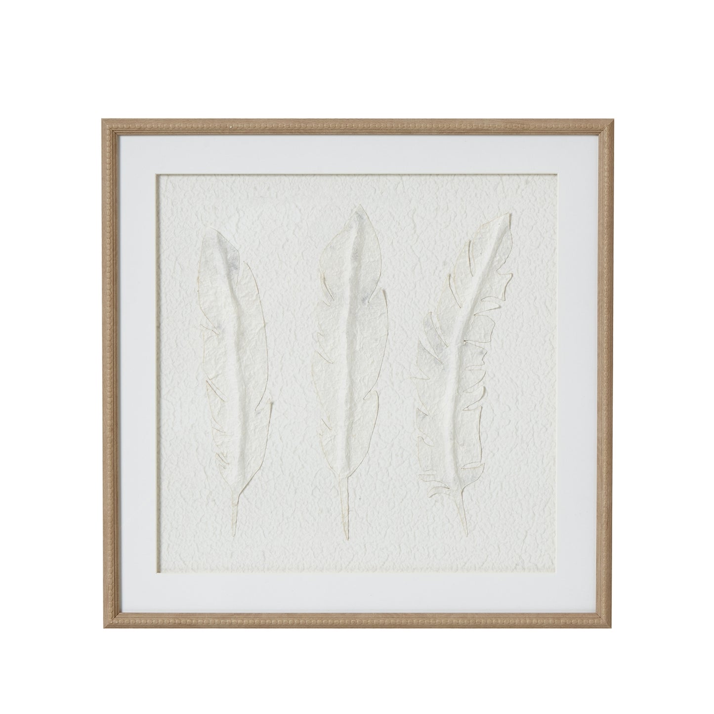 Solli White Feathers Framed Canvas Wall Art