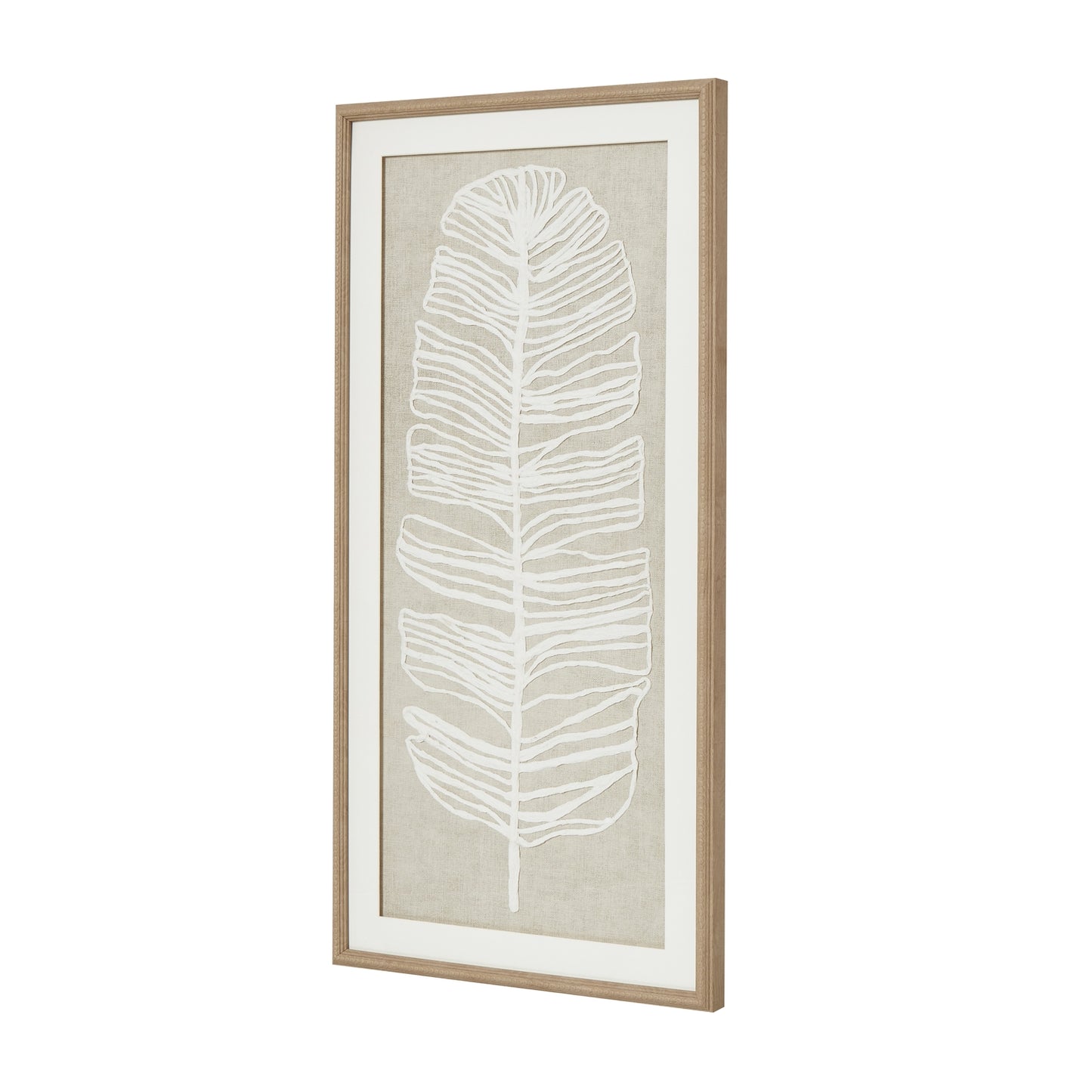 Plume White Feather Large Framed Wall Art
