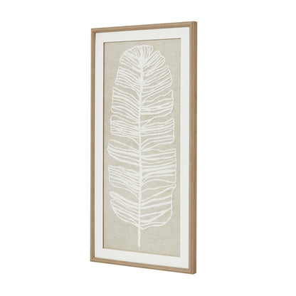 Plume White Feather Large Framed Wall Art