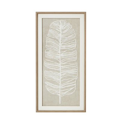 Plume White Feather Large Framed Wall Art