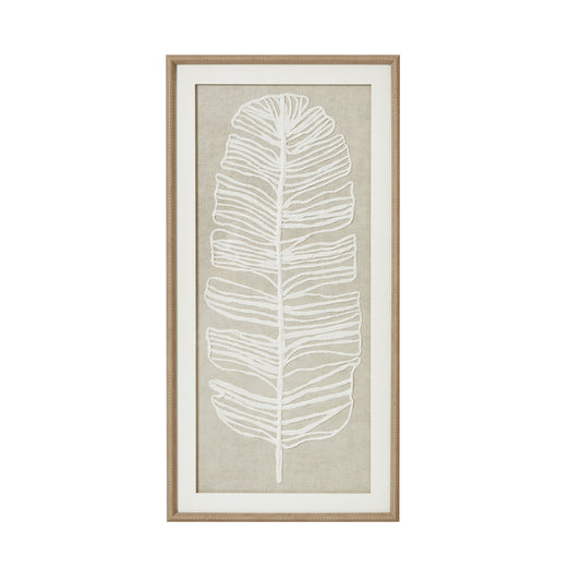Plume White Feather Large Framed Wall Art