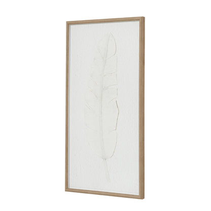 Quill White Feather Large Framed Wall Art
