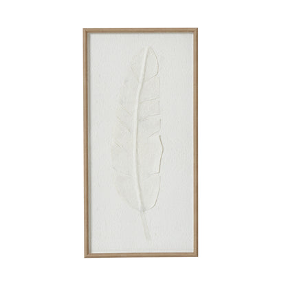 Quill White Feather Large Framed Wall Art