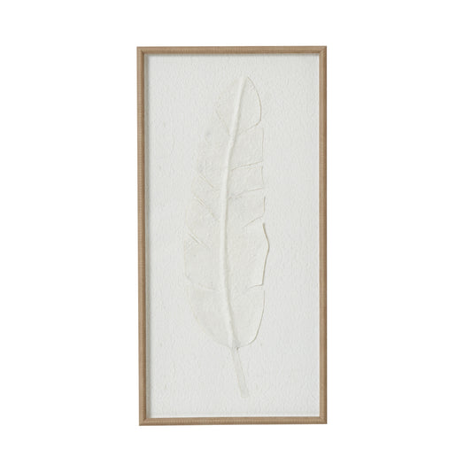 Quill White Feather Large Framed Wall Art