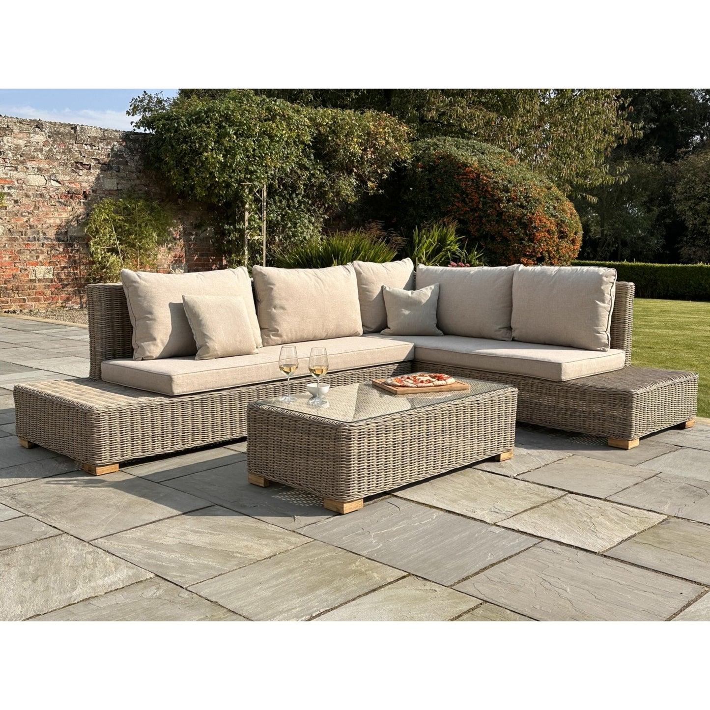 Capri Outdoor Large Corner And Coffee Table Set