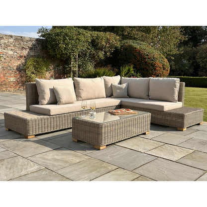 Capri Outdoor Large Corner And Coffee Table Set