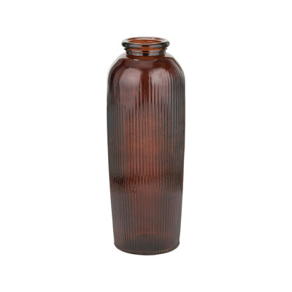 Recycled Glass Ribbed Vase Tall