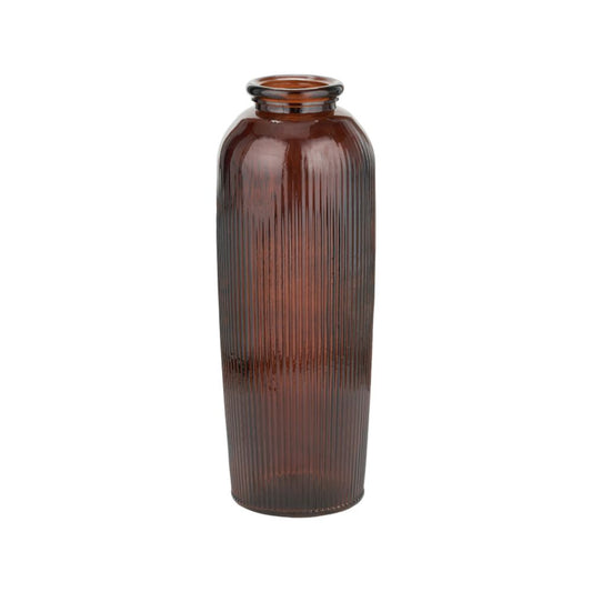 Recycled Glass Ribbed Vase Tall