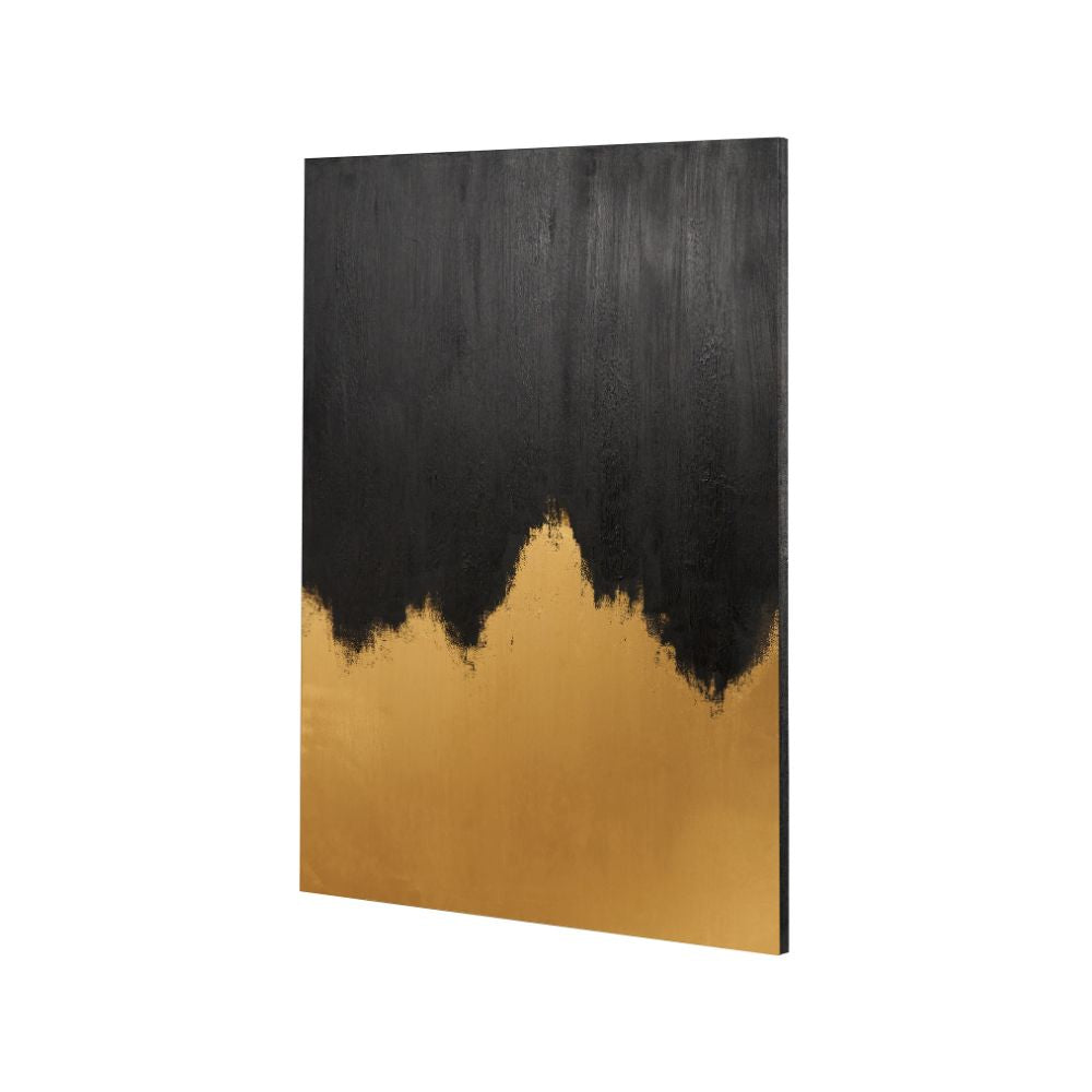 Frameless Canvas Black or White and Gold Abstract