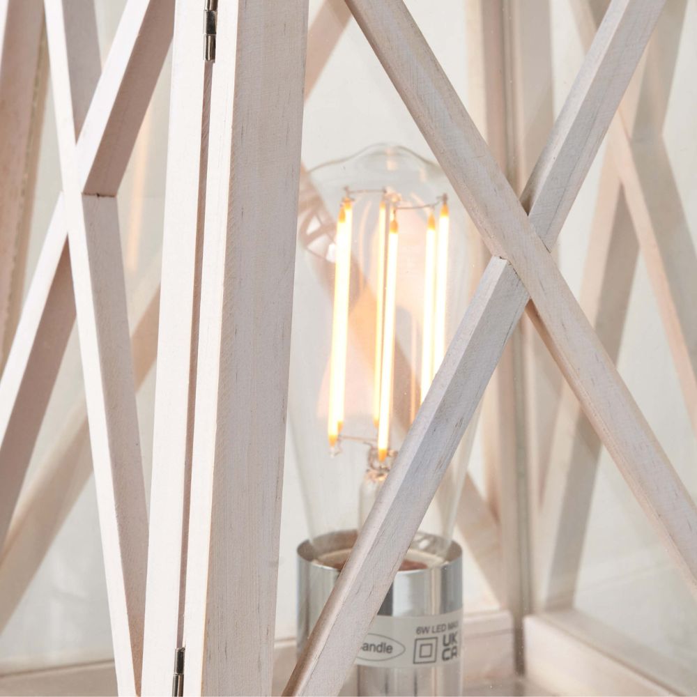 Devon Chrome Lantern Table Lamp