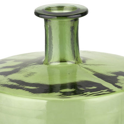 Recycled Glass Forest Green Bottle Vase