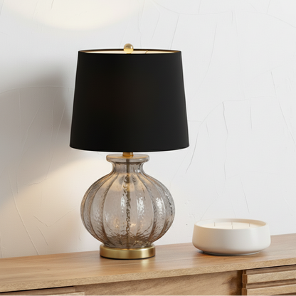 Luxton Glass Fluted Table Lamp