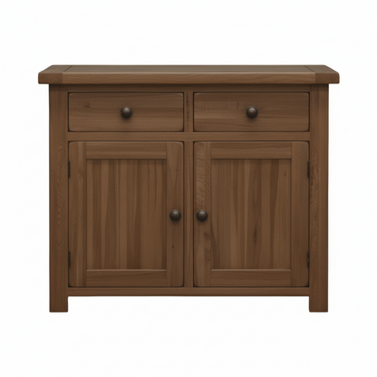 Rustic Solid Oak Small Sideboard