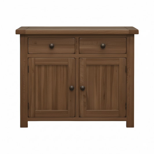 Rustic Solid Oak Small Sideboard