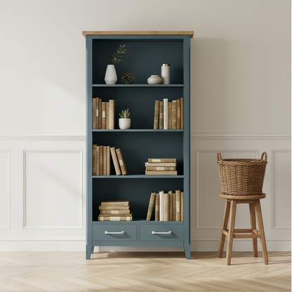 Signature Blue Tall bookcase