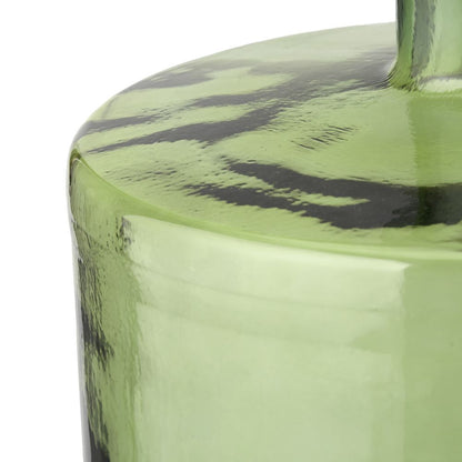 Recycled Glass Forest Green Bottle Vase
