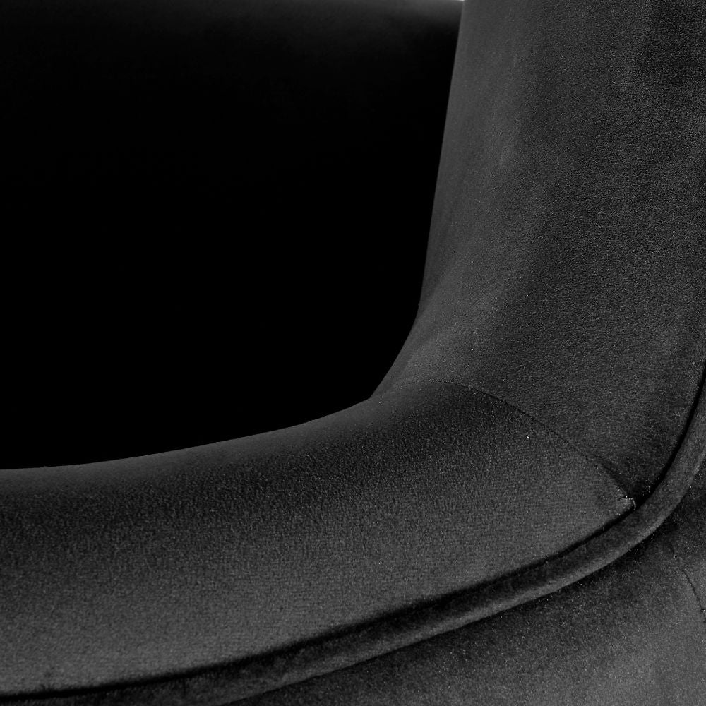 Lucca Velvet and Metal Armchair