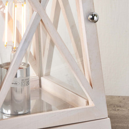 Devon Chrome Lantern Table Lamp