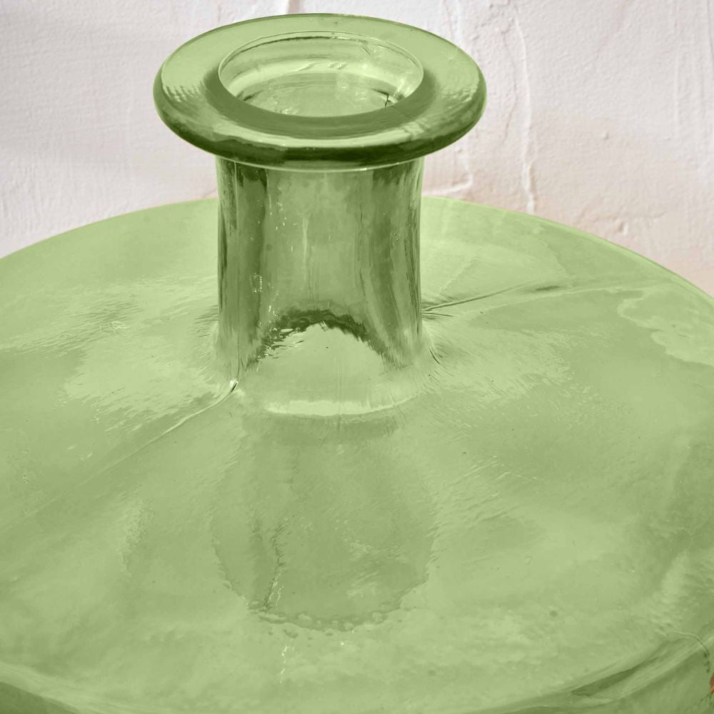 Recycled Glass Forest Green Bottle Vase