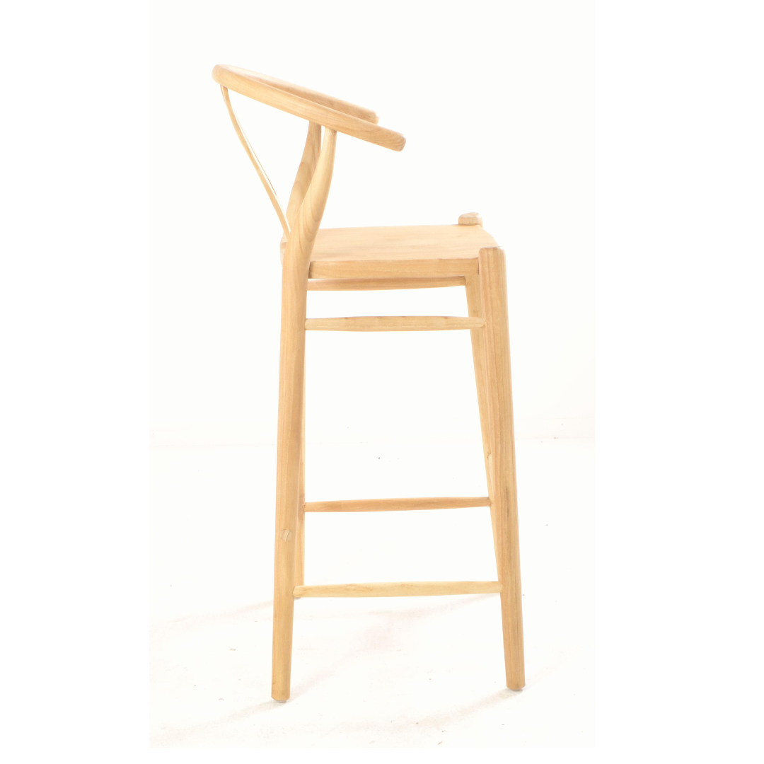 Wishbone 76cm Solid Bar Stool