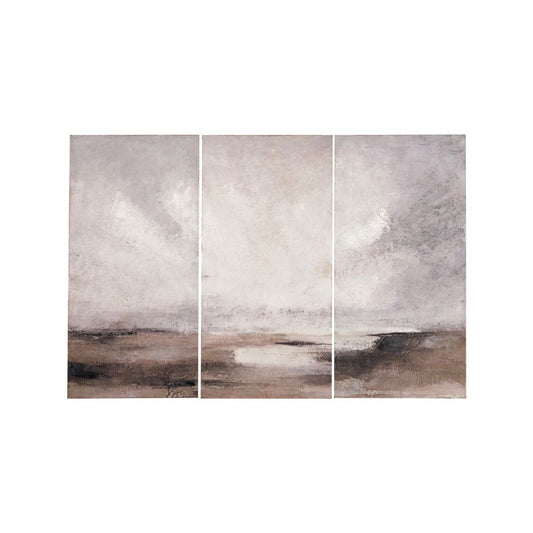 Canvases Grey and Neutrals Abstract Landscape (Set of 3)