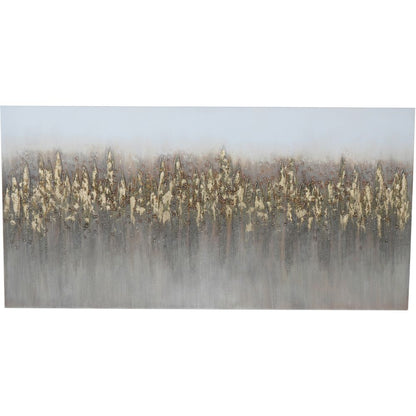 Canvas Abstract Golden Reeds Wall Art