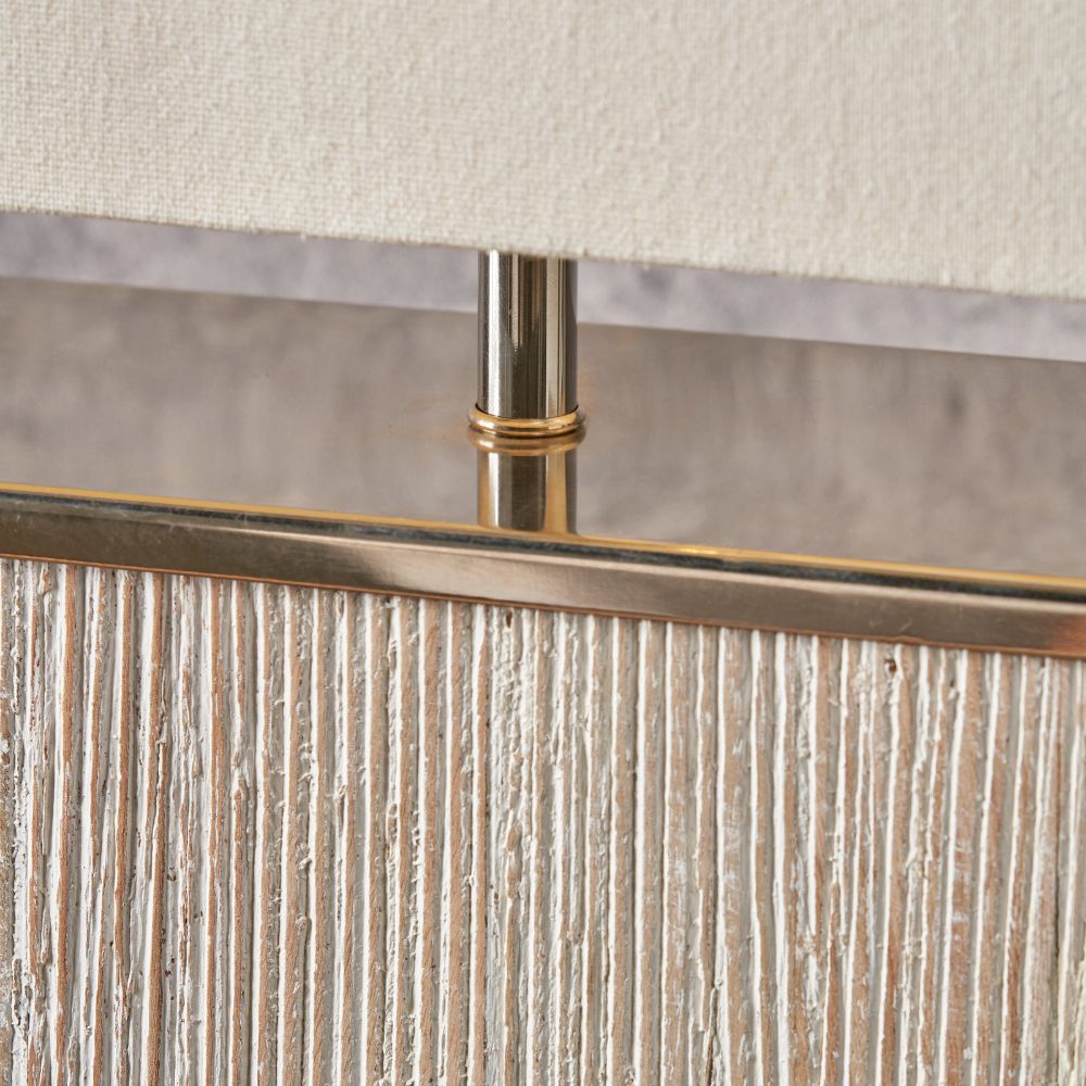 Hampton Wood White Wash Table Lamp