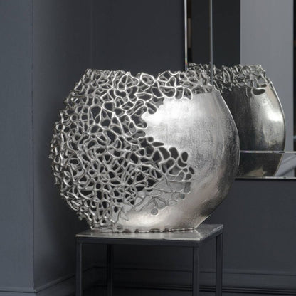 Apo Coral Ellipse Aluminium Vase
