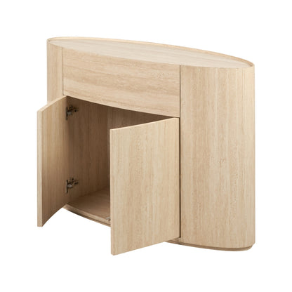Tivoli Travertine Effect Veneer 1 Drawer 2 Door Sideboard