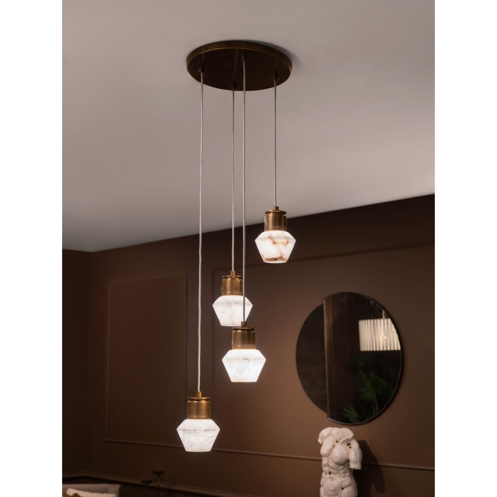 Allegra Alabaster 4 Light Pendant