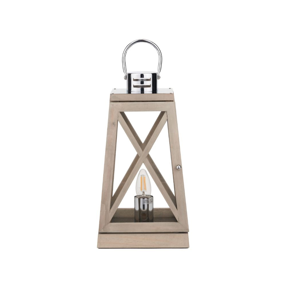 Devon Chrome Lantern Table Lamp