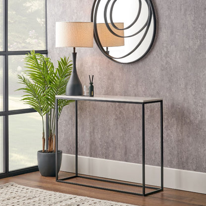 Kalani White Marble Console Table